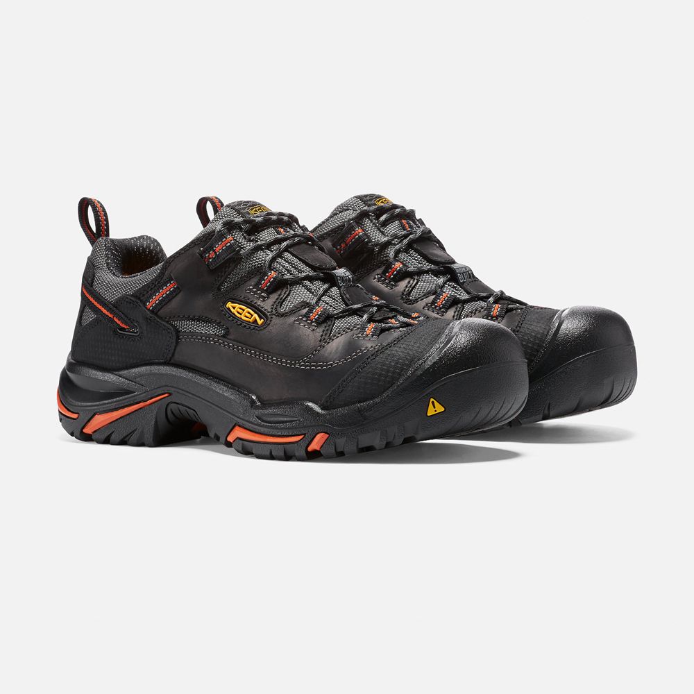 Keen Iş Ayakkabısı Erkek Siyah - Braddock Kısa (Steel Toe) - Türkiye VBKG58416